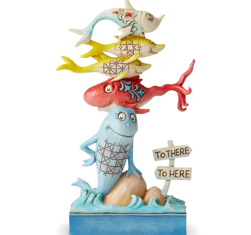 Statuetta di One Fish, Two Fish, Red Fish, Blue Fish, di Jim Shore, Dr Seuss