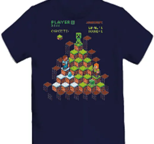 ND T-Shirt Minecraft - Cubi - Taglia 13/14 Anni