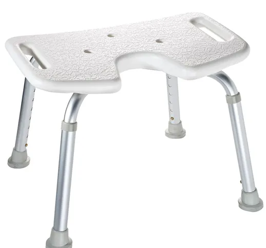 RIDDER Sgabello da Bagno Pieghevole 150 kg Bianco A0050501