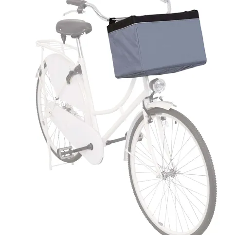 TRIXIE Cestino Anteriore Bici per Animali Domestici 38x25x25 cm Grigio