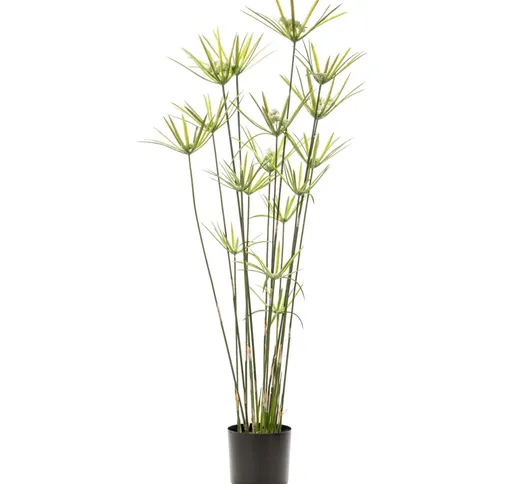 Emerald Cicero Artificiale Cyperus Verde 120 cm in Vaso