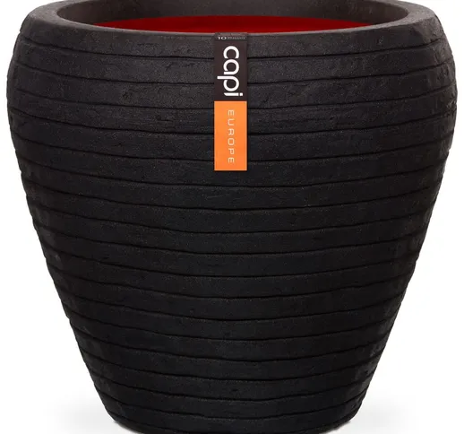 Capi Vaso a Cono Nature Row 42x38 cm Nero KBLRO362