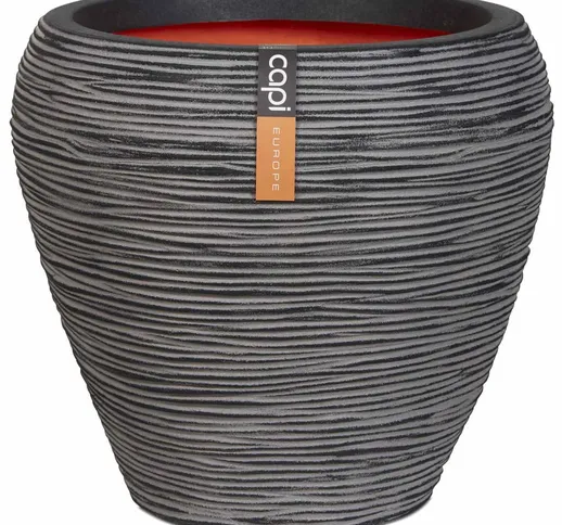 Capi Vaso a Cono Nature Rib 42x38 cm Antracite KOFZ362