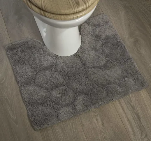 Sealskin Tappetino da Bagno Pebbles in Cotone 50x60 cm Grigio