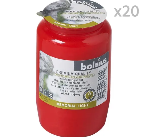 Bolsius Candele Commemorative Compo No 3 20 pz Rosse