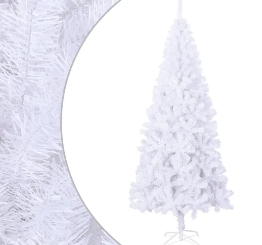 vidaXL Albero di Natale Artificiale L 240 cm Bianco