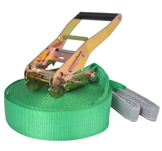 vidaXL Slackline 15 m x 50 mm 150 kg Verde