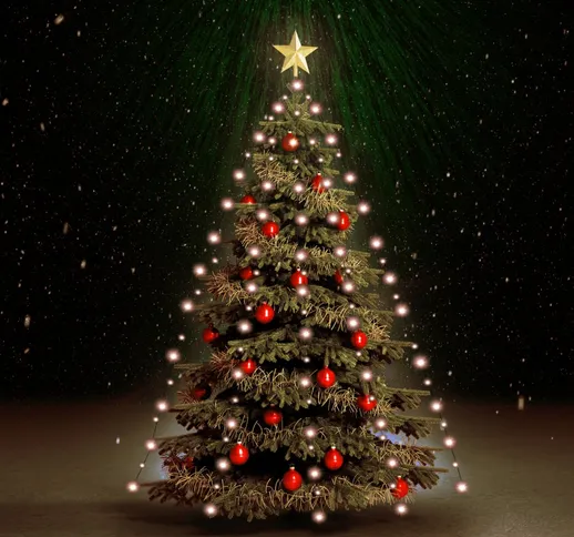 vidaXL Luci per Albero di Natale con 210 LED 210 cm