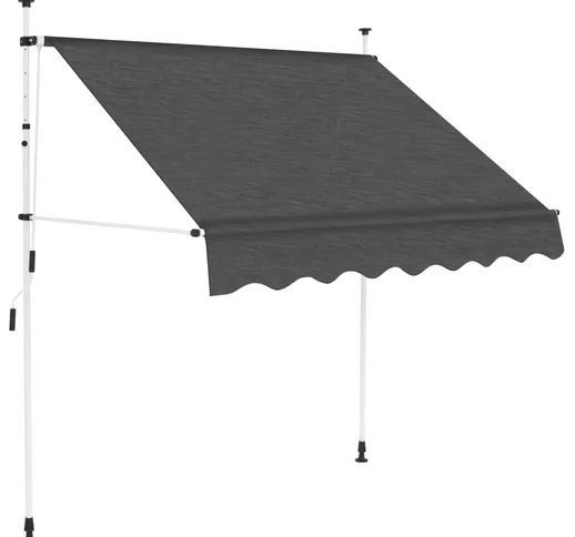 vidaXL Tenda da Sole Retrattile Manuale 150 cm Antracite