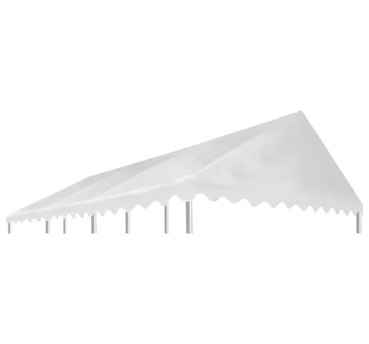 vidaXL Copertura Superiore per Gazebo in PVC 500 g/m² 6x4 m Bianco