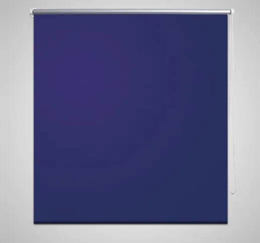 vidaXL Tenda a Rullo Oscurante 140 x 175 cm Blu Marino