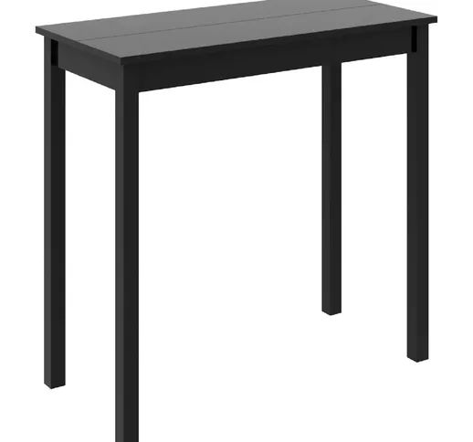 vidaXL Tavolo da Bar in MDF Nero 115x55x107 cm