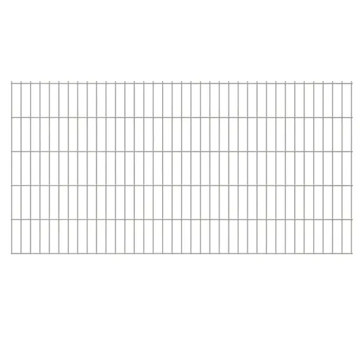 vidaXL 2D Pannelli di Recinzione 2,008x1,03 m 14 m (Totale) Argento