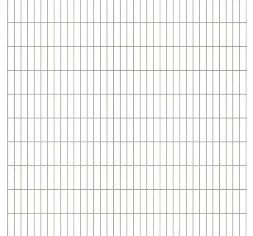 vidaXL 2D Pannelli di Recinzione 2,008x2,03 m 14 m (Totale) Argento