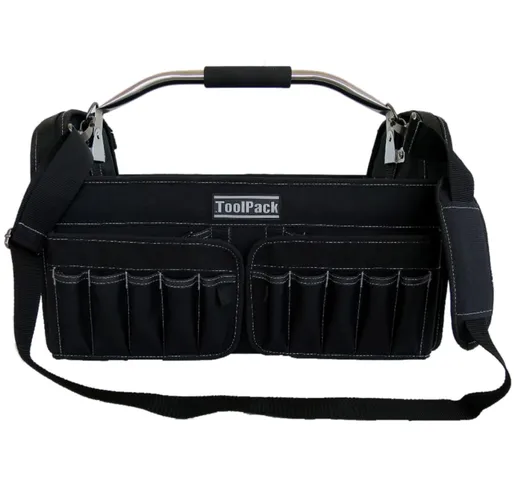 Toolpack Borsa per Attrezzi Portatile Brisk Nera 49x30x37 cm 360.114