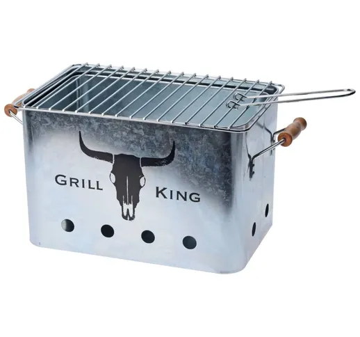 ProGarden Griglia Barbecue Zinco con Impugnature in Legno