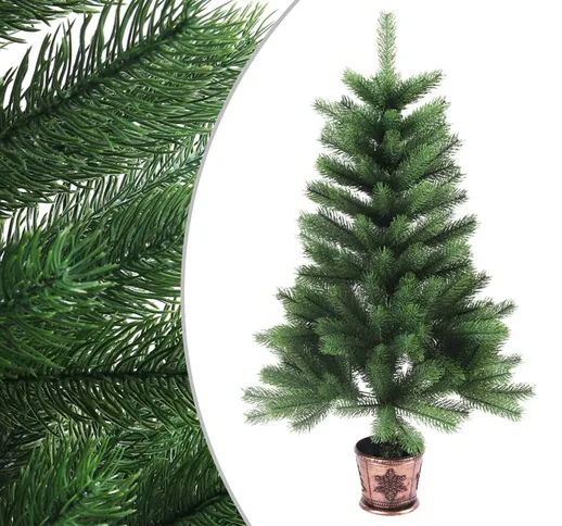 vidaXL Albero di Natale Artificiale con Aghi Realistici 65 cm Verde