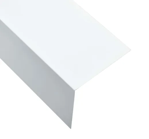 vidaXL Profili Angolari a L 90° 5pz Alluminio Bianco 170cm 50x50mm