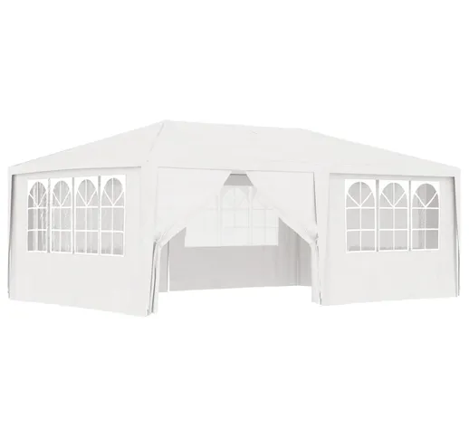 vidaXL Gazebo Professionale con Pareti 4x6 m Bianco 90 g/m²