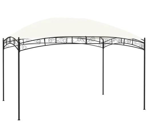 vidaXL Gazebo da Giardino 4x3 m Crema 180 g/m²