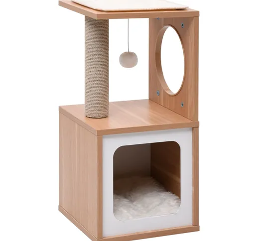 vidaXL Albero per Gatti con Tappeto Tiragraffi in Sisal 60 cm