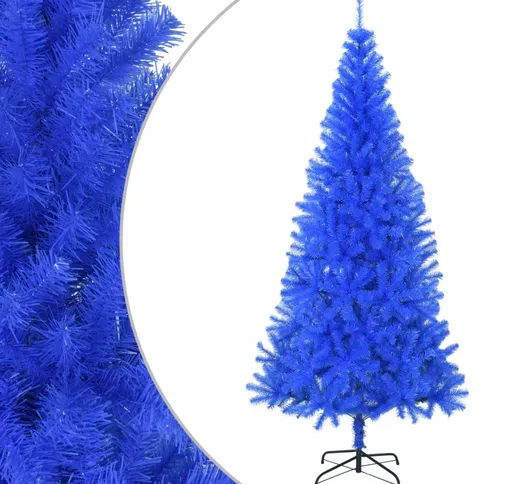 vidaXL Albero di Natale Artificiale con Supporto Blu 180 cm PVC