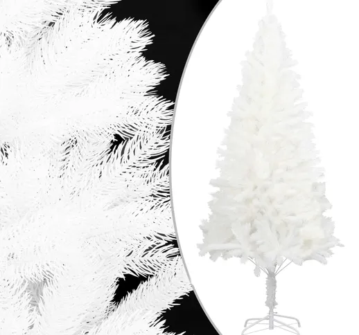 vidaXL Albero di Natale Artificiale con Aghi Realistici Bianco 150 cm