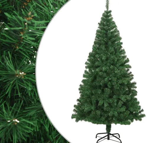 vidaXL Albero di Natale Artificiale con Rami Folti Verde 240 cm PVC