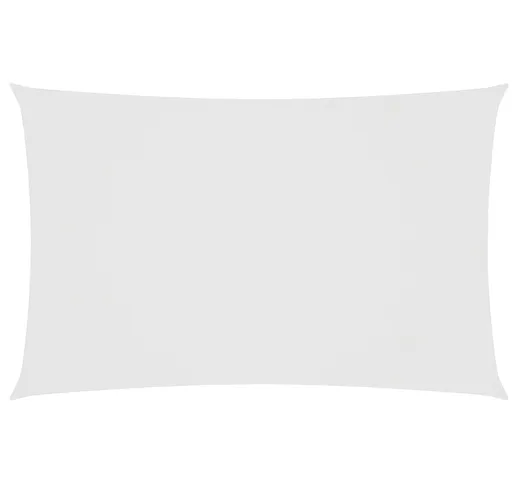 vidaXL Parasole a Vela in Tessuto Oxford Rettangolare 5x8 m Bianco