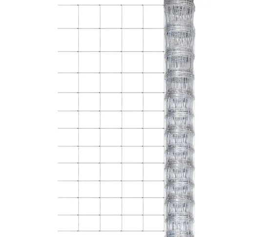 vidaXL Recinzione da Giardino in Acciaio Zincato 50 m 150 cm Argento