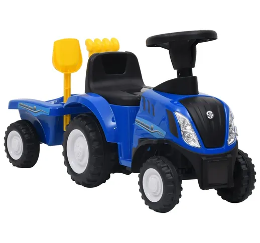 vidaXL Trattore per Bambini New Holland Blu