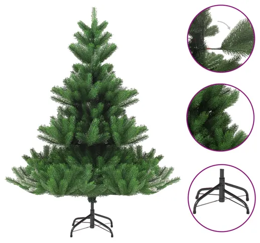 vidaXL Albero di Natale Artificiale Abete Nordmann Verde 240 cm