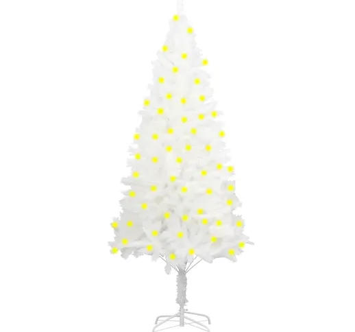 vidaXL Albero Natale Artificiale con LED Bianco 120 cm