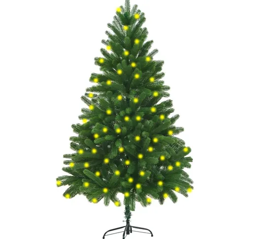 vidaXL Albero di Natale Artificiale con LED 180 cm Verde