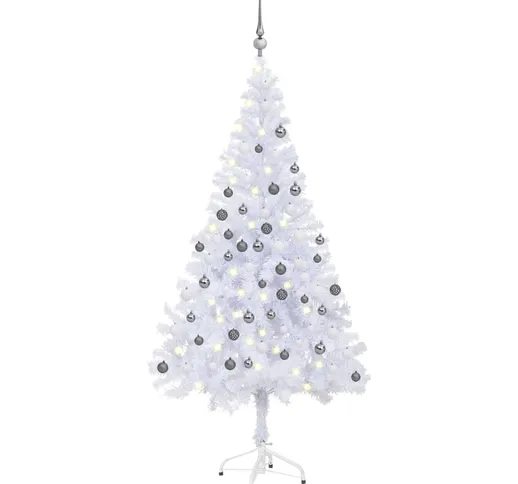 vidaXL Albero Natale Artificiale con Set Palline e LED 120 cm 230 Rami