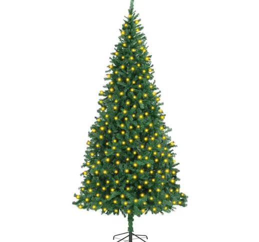 vidaXL Albero di Natale Artificiale con LED 300 cm Verde
