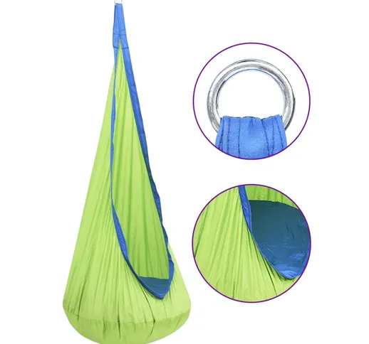 vidaXL Amaca per Bambini Altalena Sospesa Verde 80 kg