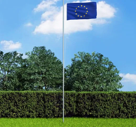 vidaXL Bandiera dell'Europa con Pennone in Alluminio 4 m