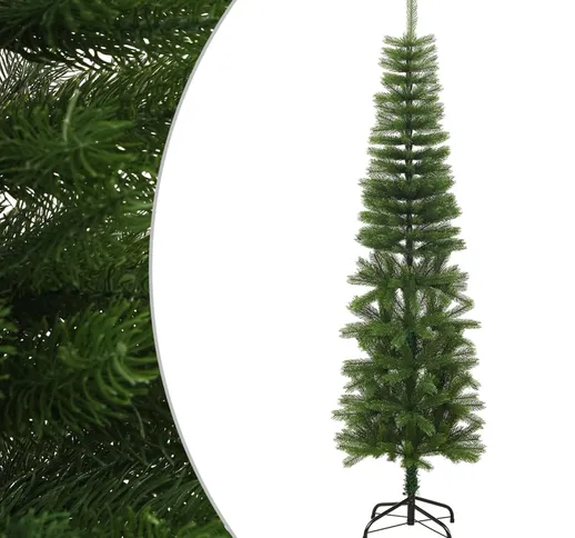 vidaXL Albero di Natale Artificiale Sottile con Base 180 cm PE