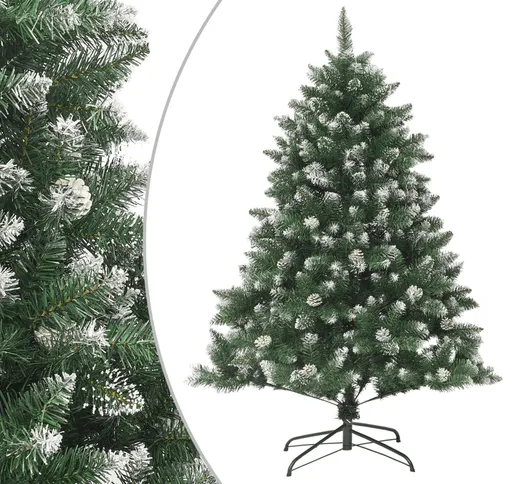vidaXL Albero di Natale Artificiale con Base 150 cm PVC