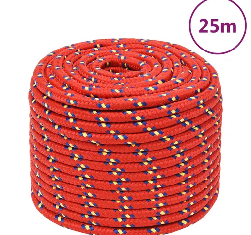 vidaXL Corda Nautica Rossa 14 mm 25 m in Polipropilene