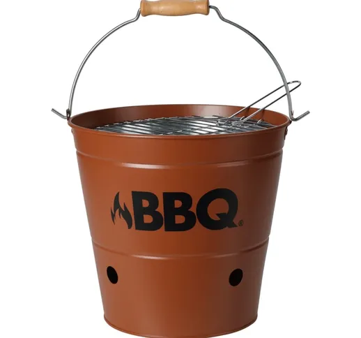 ProGarden Griglia a Secchiello per Barbecue BBQ 26 cm Arancione Scuro