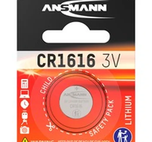 Lithium CR 1616, 3 V Battery Batteria monouso Ioni di Litio