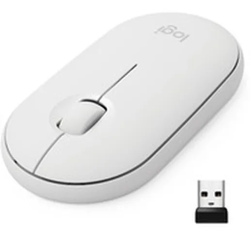 Pebble M350 mouse Ambidestro Wireless a RF + Bluetooth Ottico 1000 DPI
