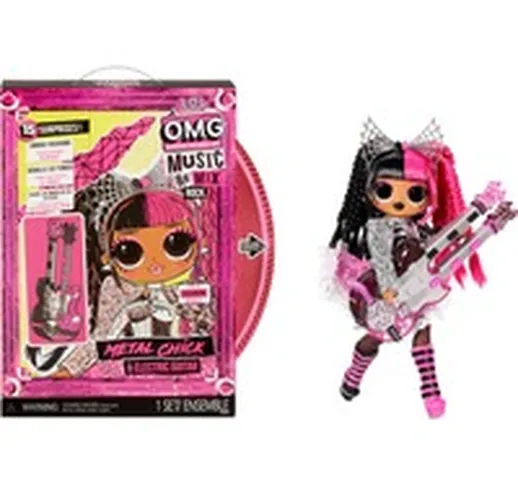 OMG Remix Rock- Metal Chick and Electric Guitar, Bambola