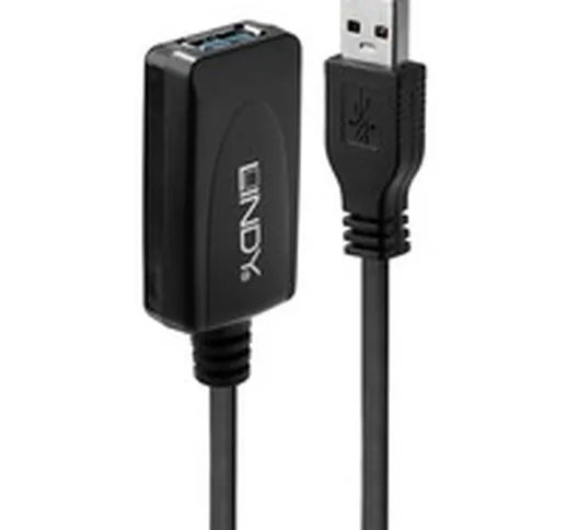 5.0m USB 3.0 M/F cavo USB 5 m USB 3.2 Gen 1 (3.1 Gen 1) USB A Nero, Cavo di prolunga