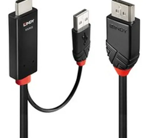 41498 cavo e adattatore video 1 m HDMI + USB Type-A DisplayPort Nero