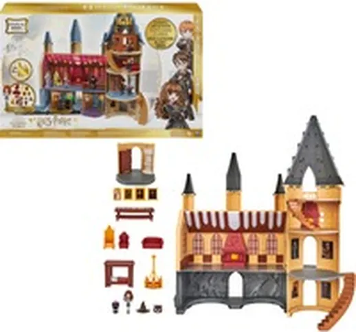 Castello di Hogwarts di Harry Potter, con 12 accessori, luci, suoni e bambola Hermione esc...