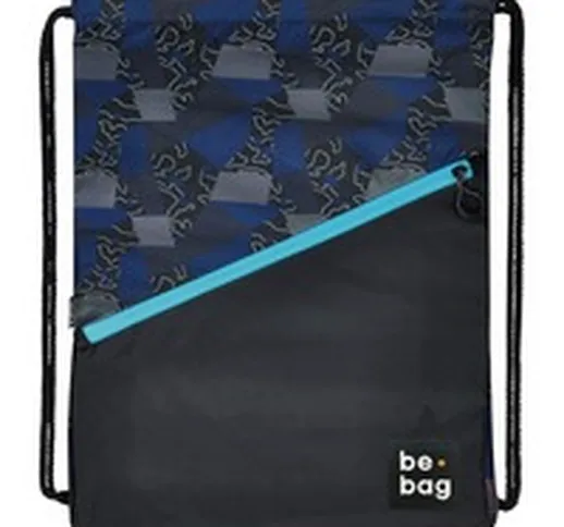 be.bag be.daily zaino Borsa con chiusura a cordoncino Nero, Blu Poliestere