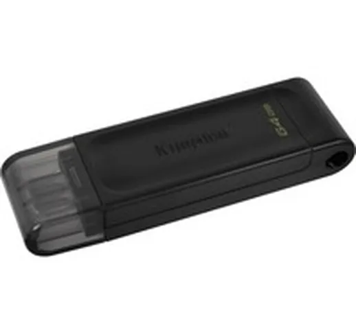 DataTraveler 70 unità flash USB 64 GB USB tipo-C 3.2 Gen 1 (3.1 Gen 1) Nero, Chiavetta USB